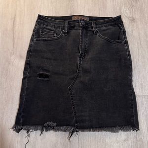 Black Denim Skirt